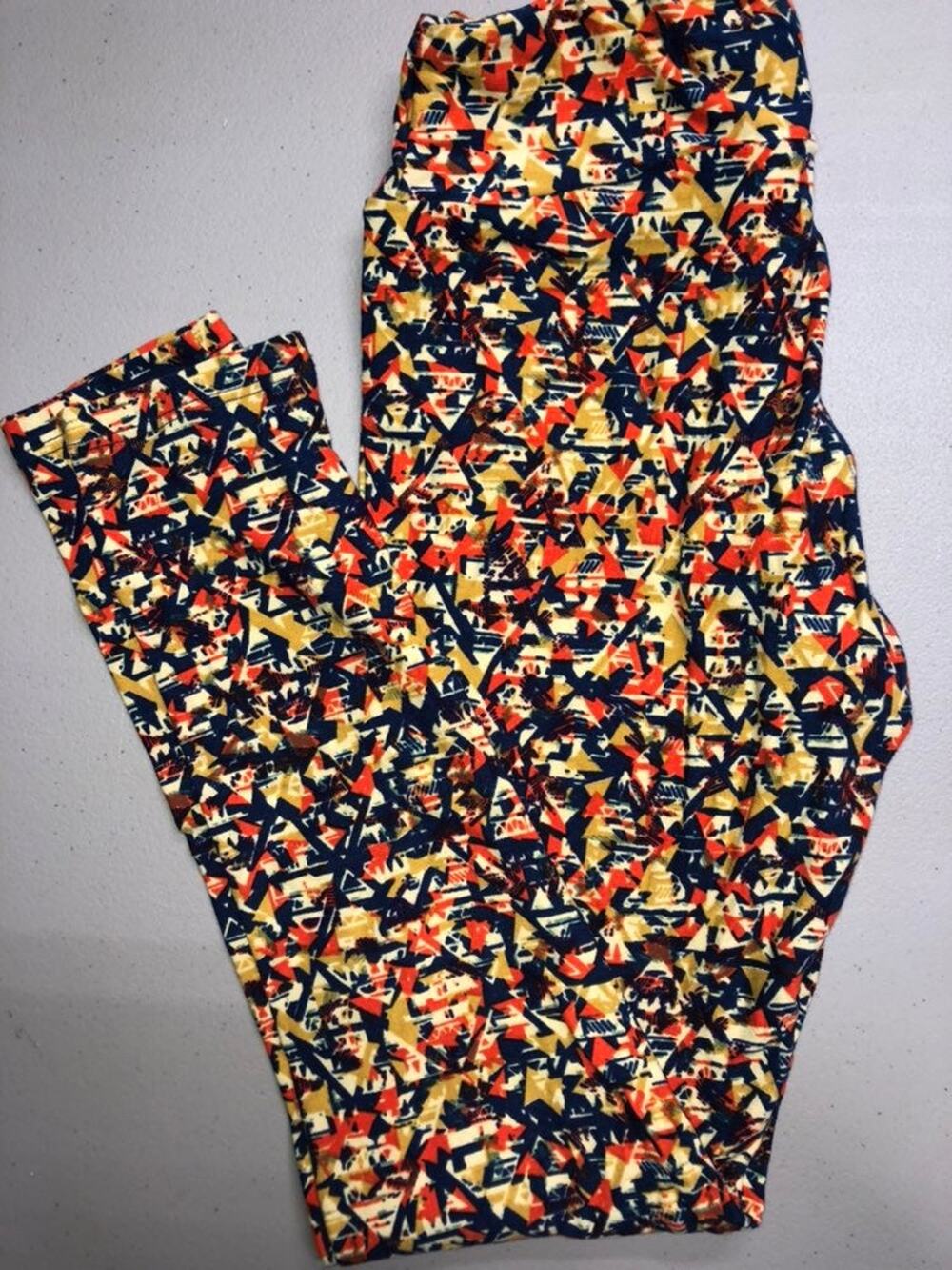 NWOT LuLaRoe Leggings OS Navy Orange Gold